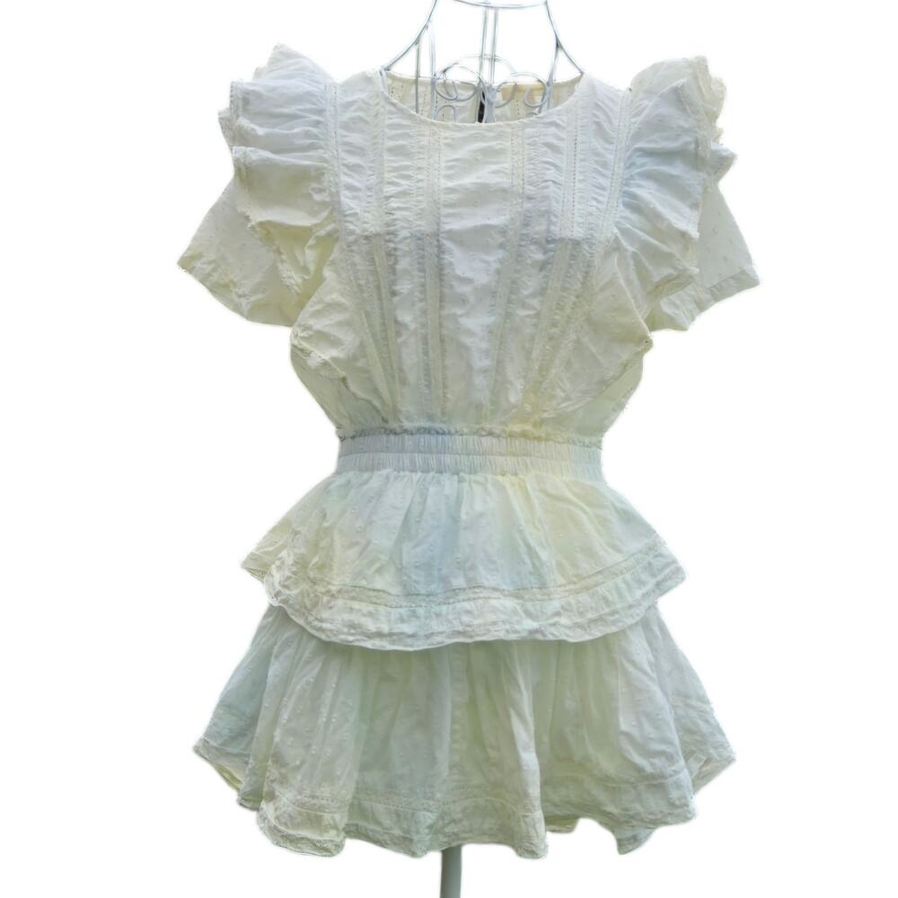 Love Shack Fancy Natasha Dress Lily Pond Hand Dye size P - Picture 2 of 8